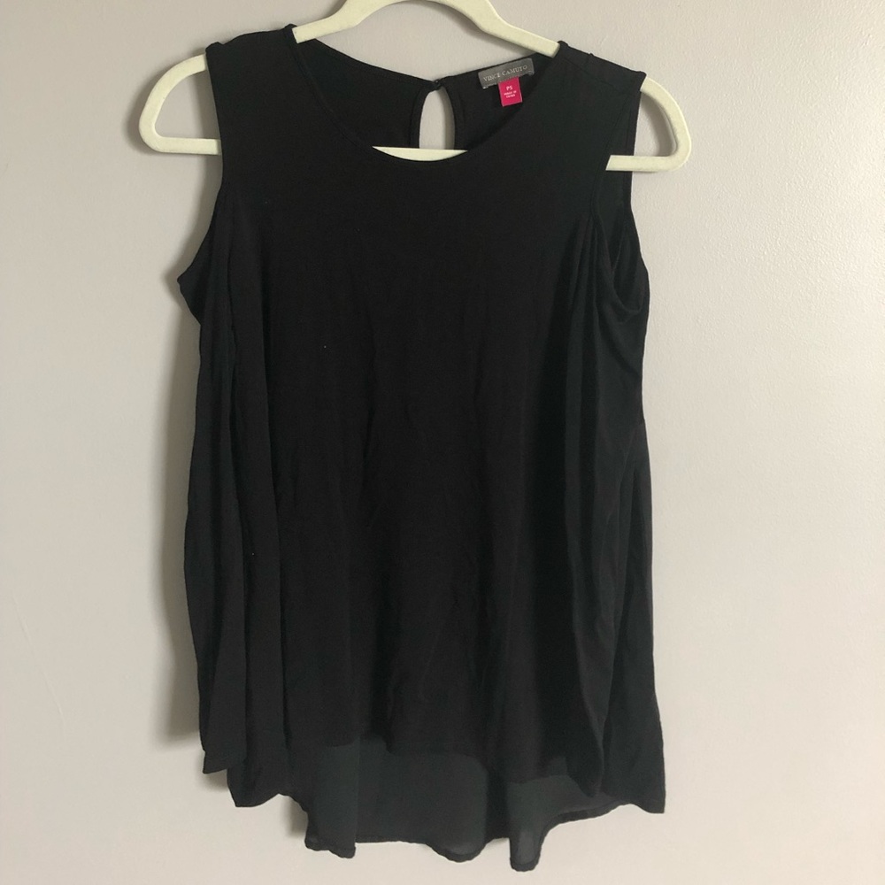 Vince Camuto Long Sleeve Cold-Shoulder Top PETITE
